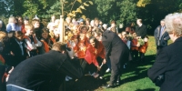 Tree Planting in Charlton Park, Cllr. Jagir Sekhon and Lord Gough, October 2000. 